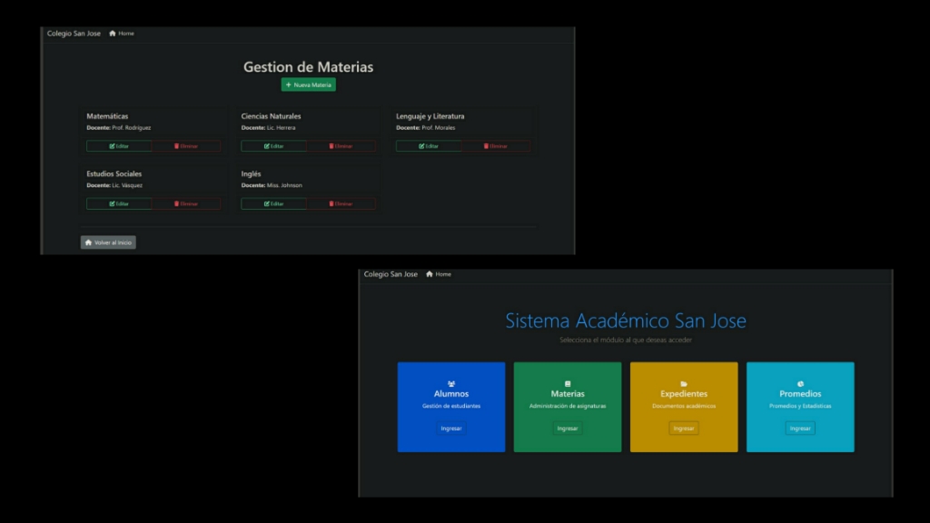 Sistema Gestion de alumnos en colegio